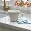White ceramic mug for home use, simple and high-quality appearance, heat-resistant and anti-scald Specification image
